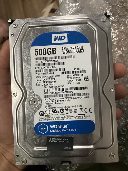 Hhd sata wd blue 500gb