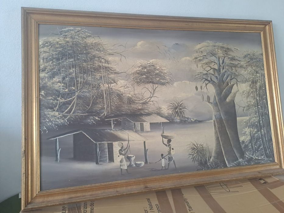 Quadro pintado em pele