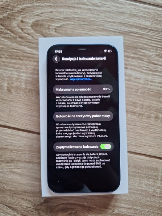 Apple iPhone 12 128GB Niebieski | Face ID | Pudełko + kabel