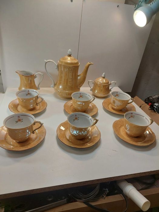 Serwis kawowy lub herbaciany WŁOCŁAWEK PRL