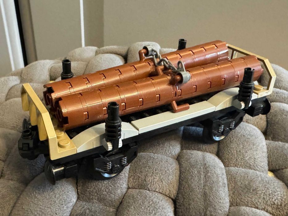 Lego City kolejka, pociąg SAM wagon z drewnem 60198