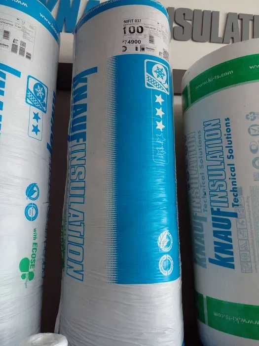 Мінвата 15см в рулонах KNAUF UNIFIT 037, Чехія, сітка, шпагат