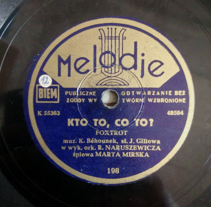 Płyta szelakowa - MELODJE