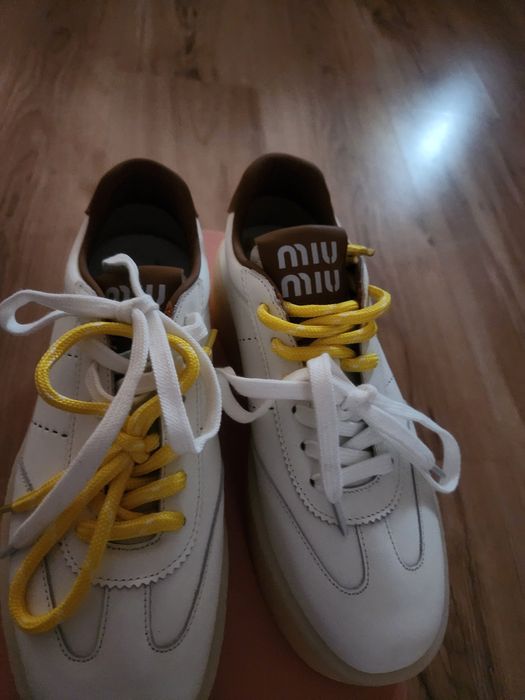 Skorzane buty rozmiar37 miu miu