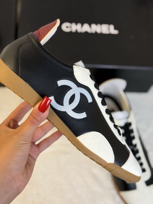 Кеди Chanel 36-40 чорні білі кеди кроссовки