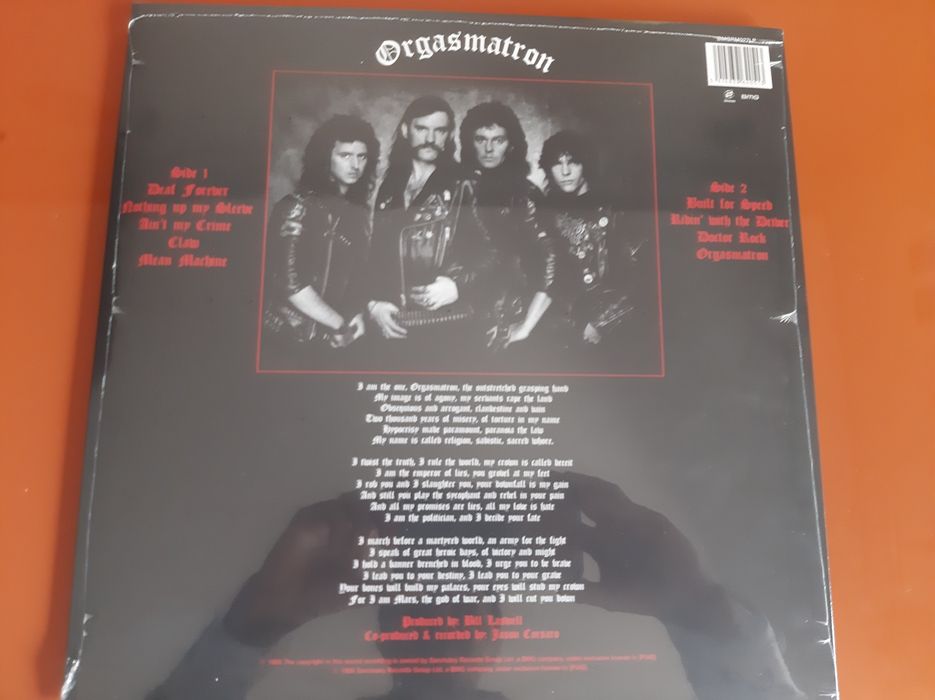 Motorhead Orgasmatron vinil