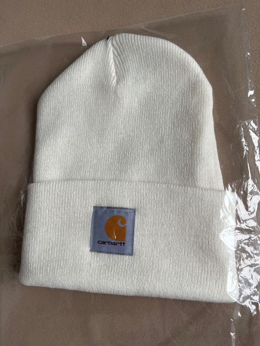 Nowa ciepła czapka zimowa Carhartt, biała, one size