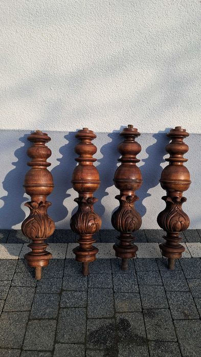 Tralki rzeźbione drewniane