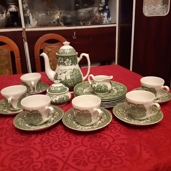Serwis kawowy-porcelana angielska Royal Tudor Ware Staffordshire 1828 England