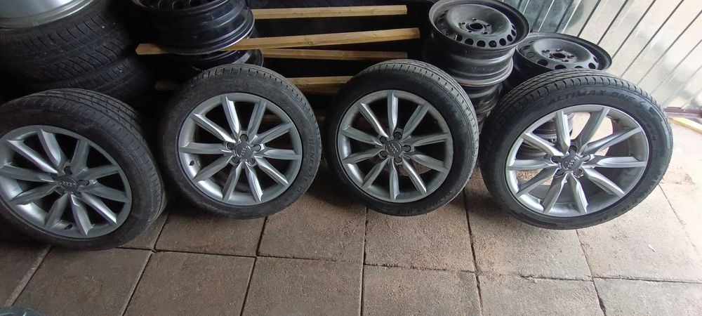 Alufelgi Audi mg OEM 5x112 18" opony letnie 245/45/18 et38 multispoke