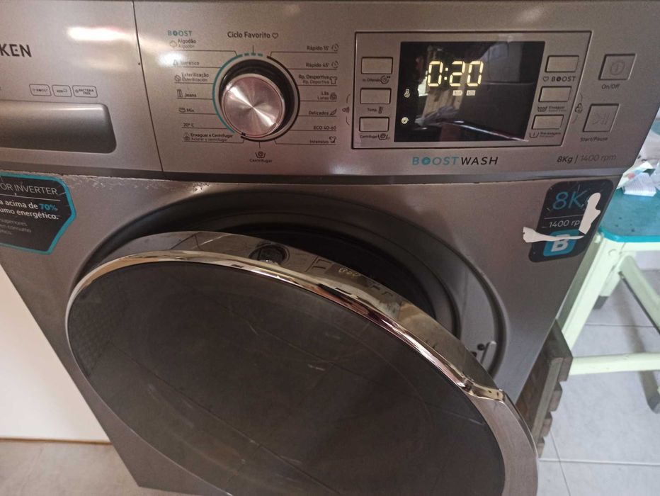 Máquina de lavar roupa Becken 8kg vir cinza