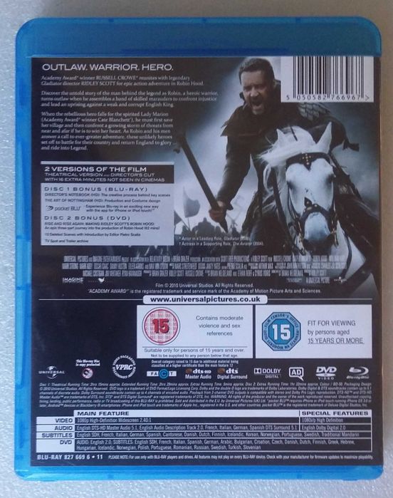 Robin Hood - Blu Ray e DVD