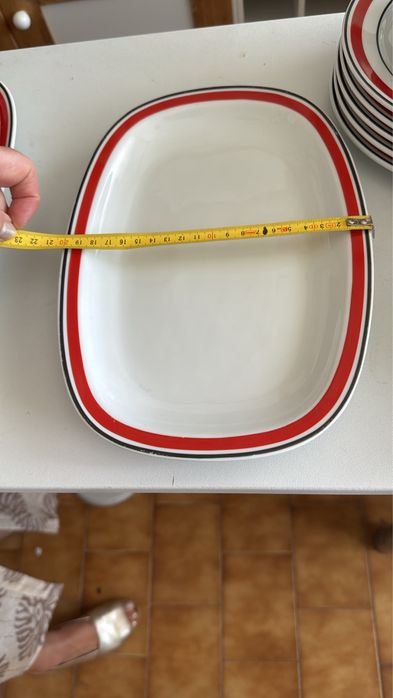 Serviço de Jantar SPAL Vermelho e Branco