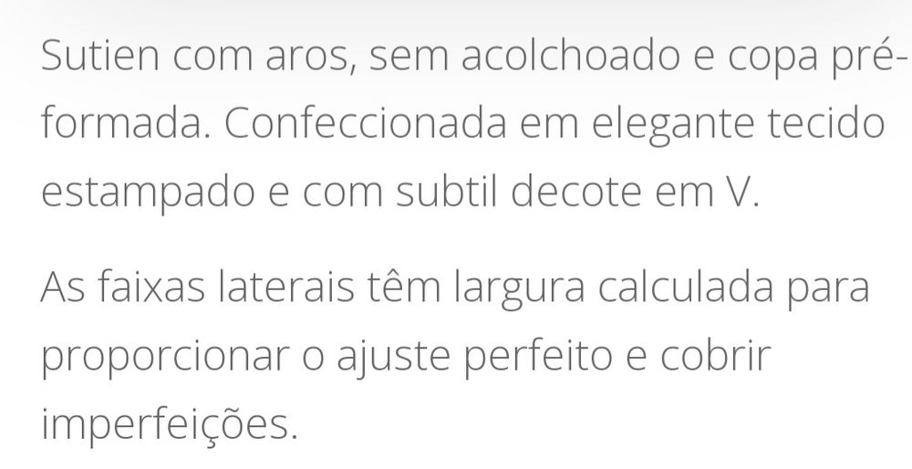 Soutien com aro sem enchimento selene
