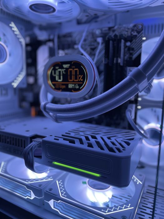 Mocny Komputer Gamingowy RTX 5060 8GB / R5 5500 / 32 Ram / SSD+HDD / W11 / Do Gier / Bialy ARGB