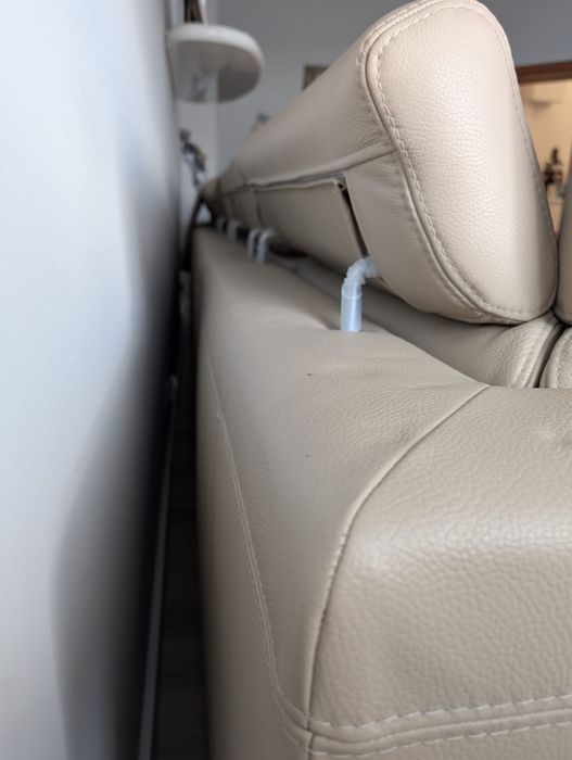 Narożnik/Sofa  skóra z funkcją spania