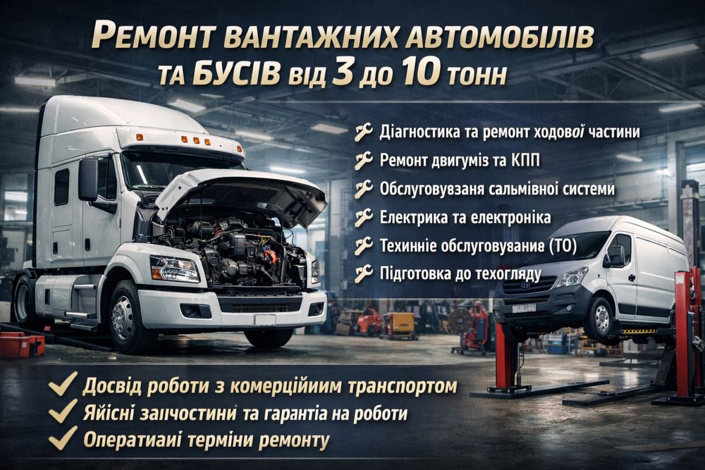 СТО Ремонт  вантажних фур бусів електрік
