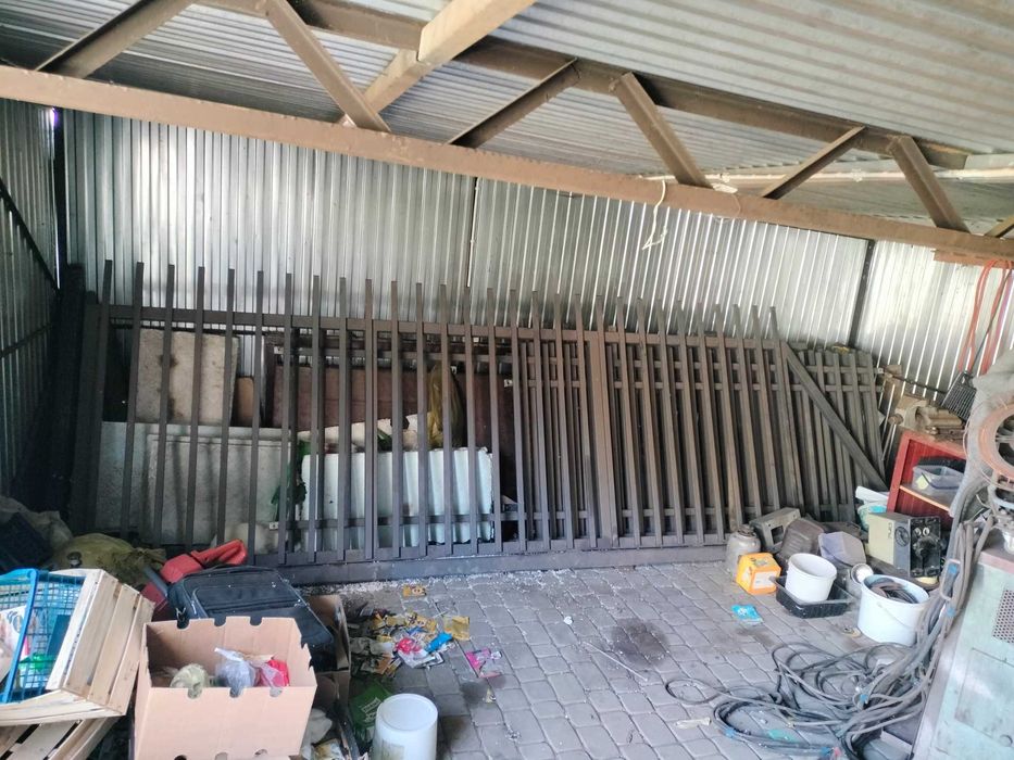 Brama przesuwna + przęsła ogrodzeniowe i furtka ocynkowane (20m)