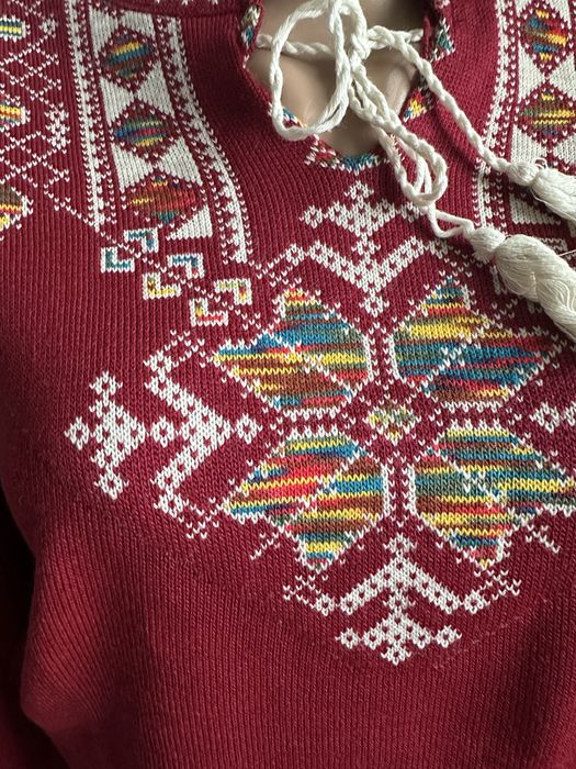 390 грн. р. 44-50 Кофта вишиванка бордо вышитая кофта