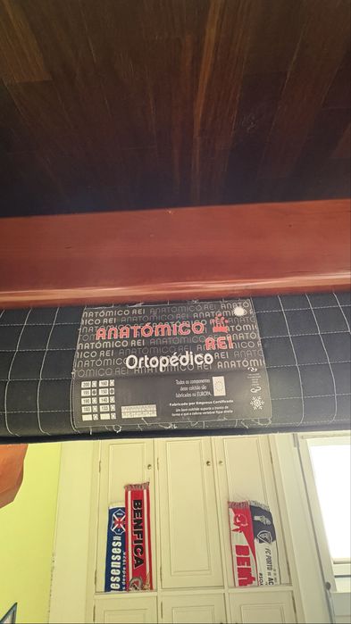 Cama Casal Madeira Maciça 150x195 + Colchão Ortopédico