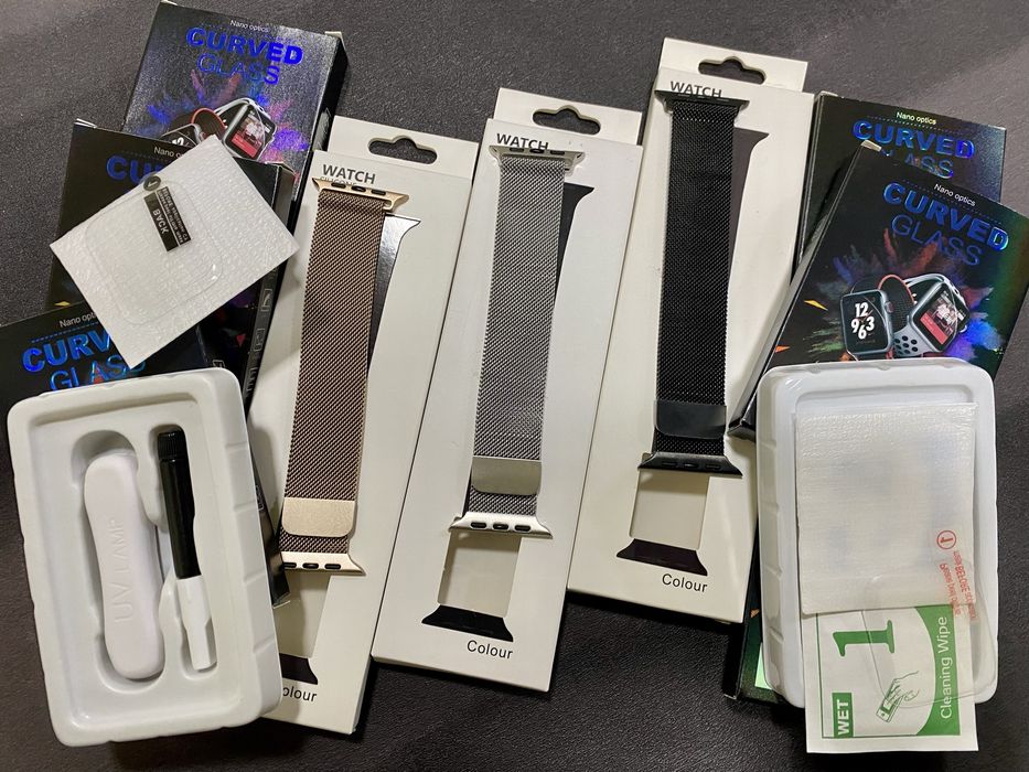 Kit Pelicula Pulseira - Apple Watch 1/2/3/4/5/6/SE/7/8/9/Ultra