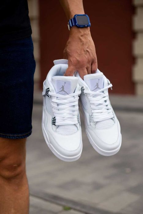 Мужские кроссовки Nike Air Jordan Retro 4 "White" Размеры 40-46