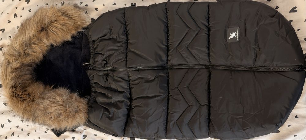 Cottonmoose MOOSE – śpiworek zimowy do wózka, czarny, stan idealny