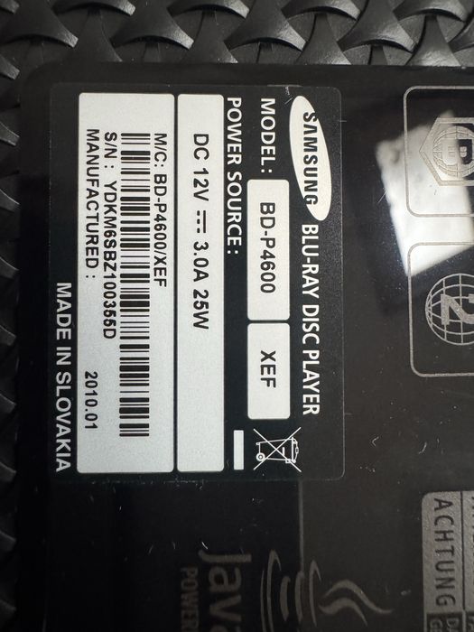 Leitor de DVD Blu-ray