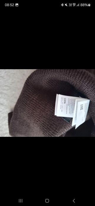 Nowa damska brązowa czapka typu beanie