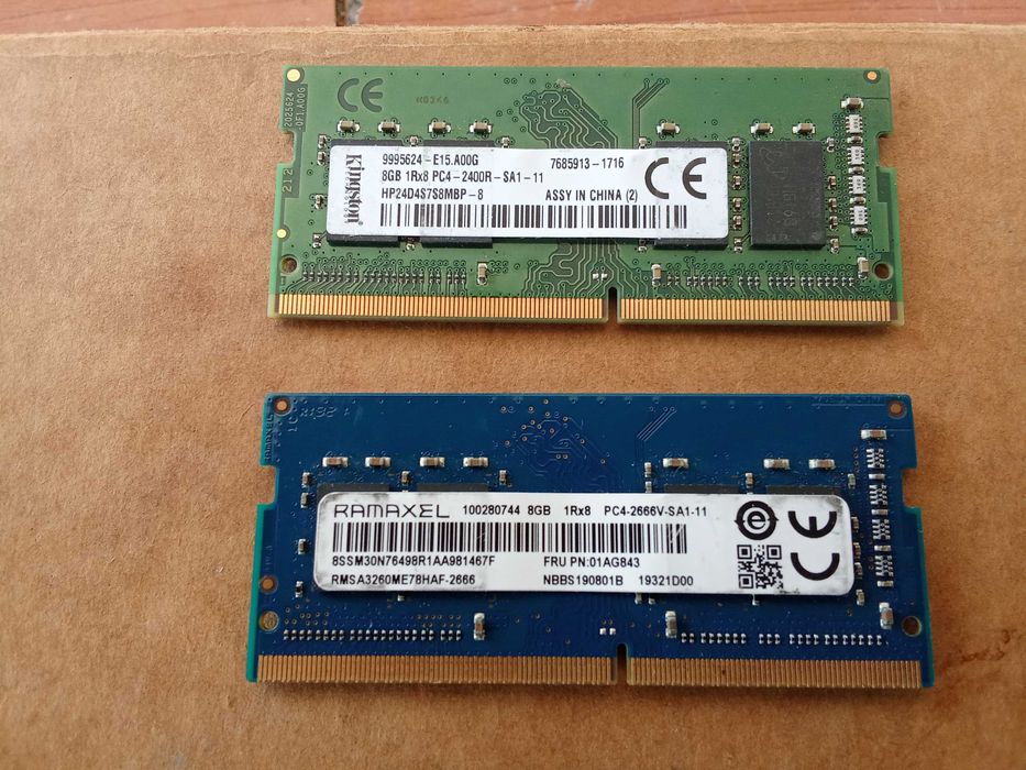 Conjunto memórias RAM 8GB Sodimm DDR4