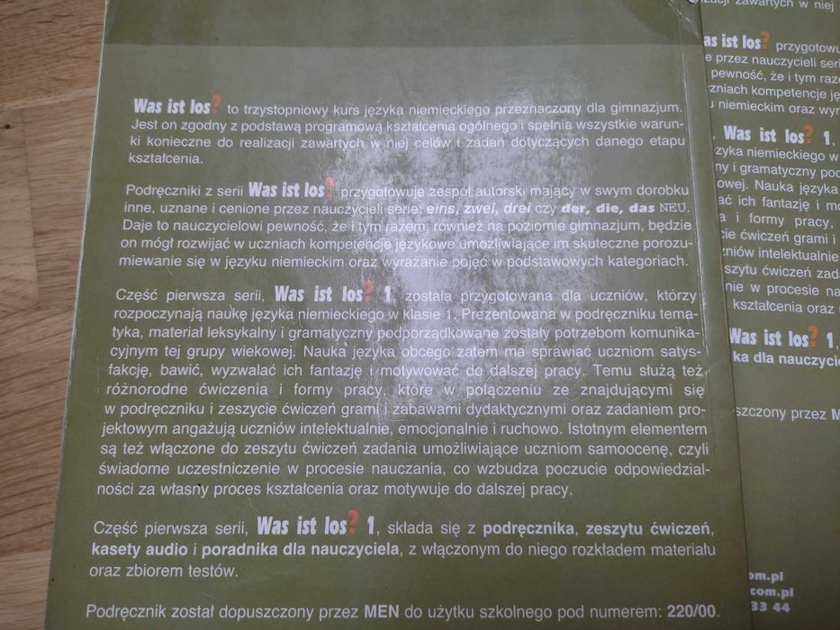 Was ist los 1? podręcznik +ćwiczenia Wydawnictwo PWN