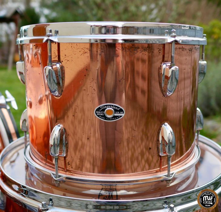 ‼️ Perkusja Slingerland Niles 3-ply 24”, 13”, 18” Copper Vintage ‼️