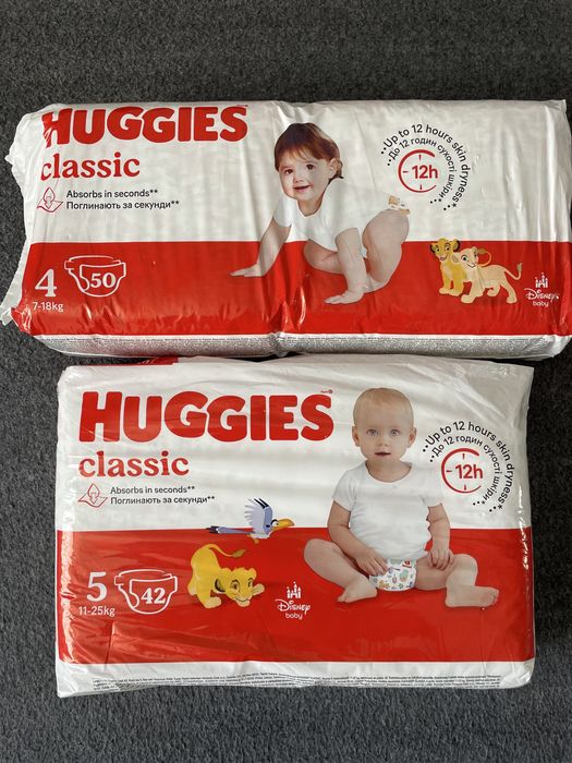 Памперси HUGGIES classic 4/5 розмір