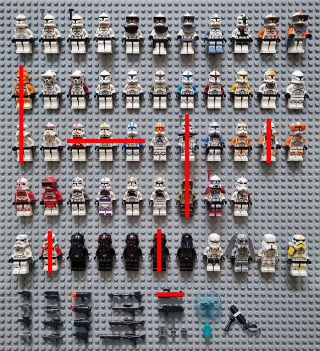 Lego Star Wars мініфігурки (Клони та Штурмовики)