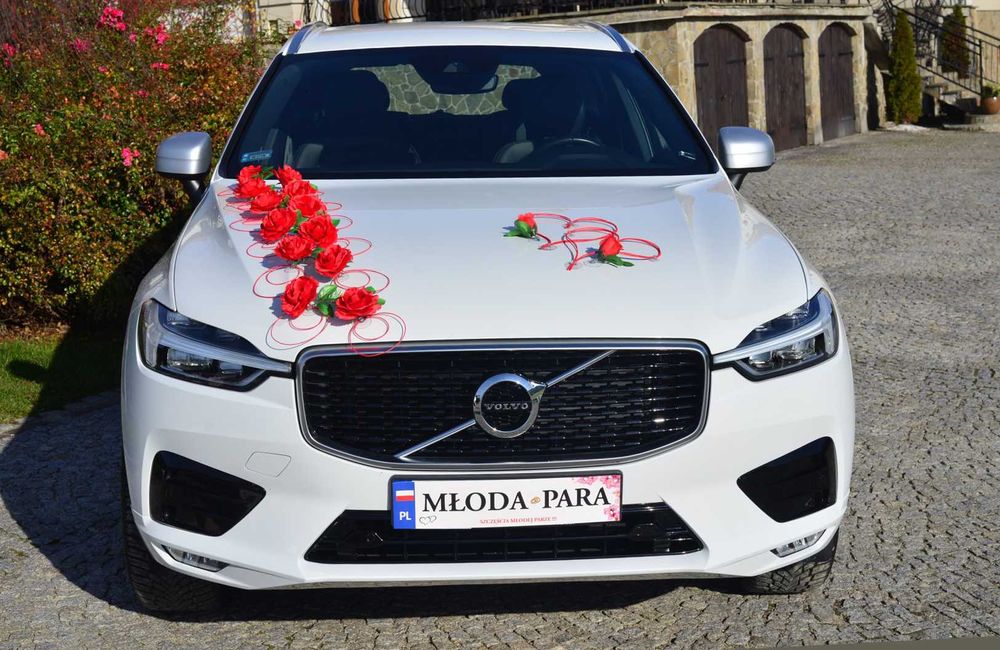 Dekoracja ślubna samochodu na samochód ozdoba na auto do ślubu 320