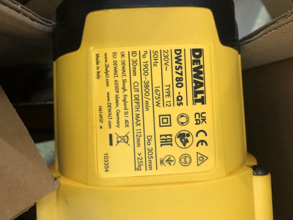 Пила торцовочна 305мм/1675 Вт мережева DeWALT DWS780. Оригінал.