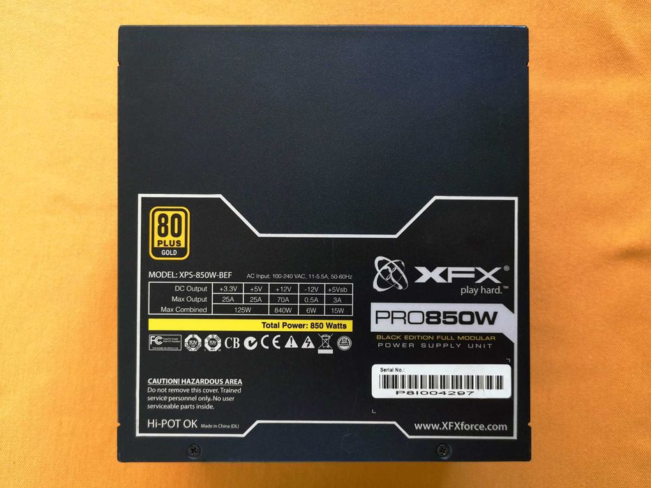 Блок живлення  XFX Pro Series  850w  Black Edition  Full Modular