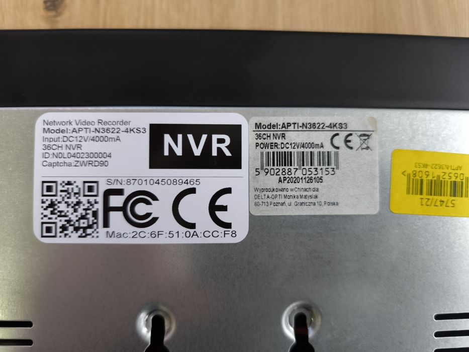 NVR rejestrator APTI-N3622-4KS3 36 KANAŁÓW