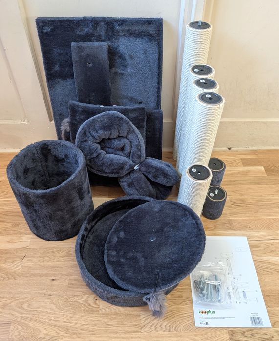 Penelope Drapak dla Kota Ciemnoszary 55x40x116cm ŚREDNIEJ WIELKOŚCI OT