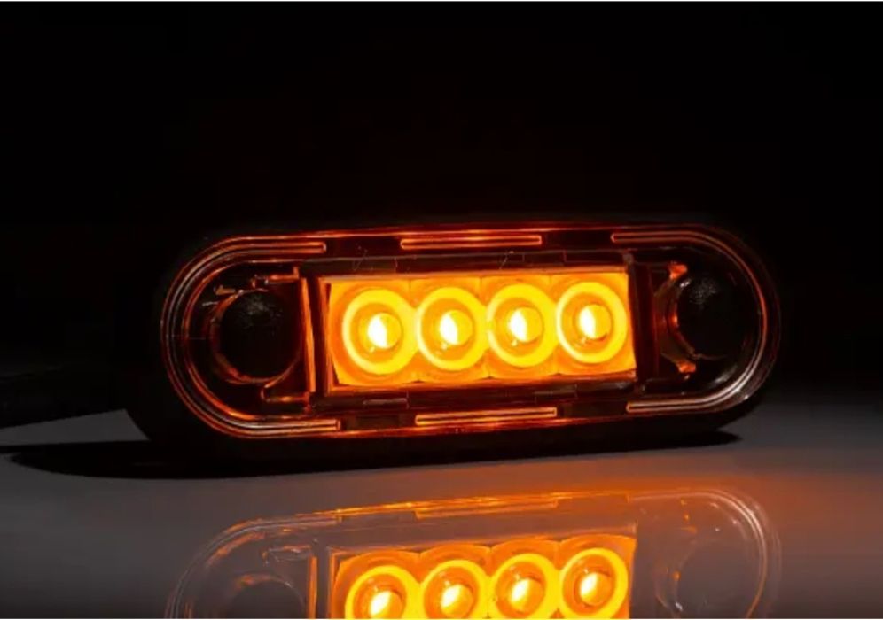 Ліхтар габаритний LED 12-24В, жовтий та білий з дротом.