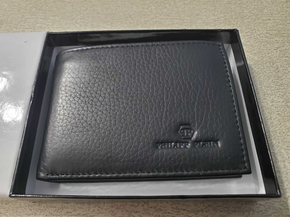 Мужской кошелек из натуральной кожи 100% Philipp Plein