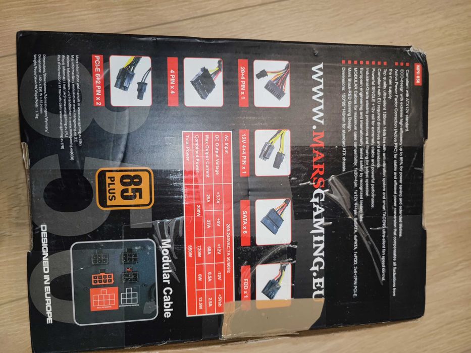 Zasilacz Tacens Mars Gaming MPII 850W