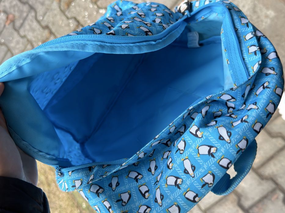 Plecak szkolny w pingwiny