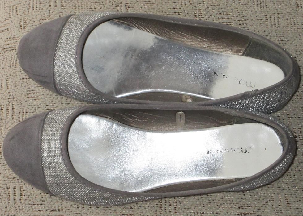 Sabrinas cinzento/prateado em excelente estado - 36/37