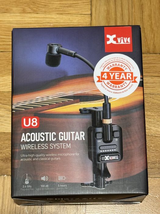 Bezprzewodowy mikrofon pickup do gitary XVive U8 nowy GW