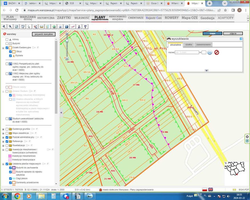 Tanio sprzedam Wilanów 50% zabudowy PUM1200 lub dodatkowo 8 hektarów
