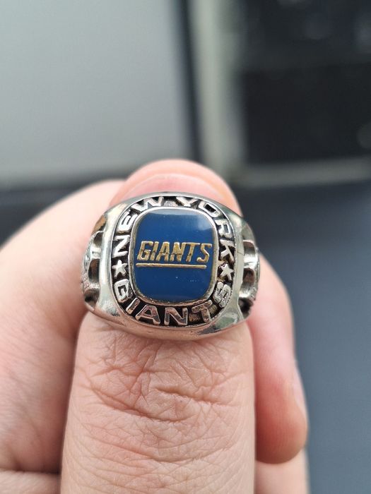 Sygnet Z USA Pamiątkowy New York Giants 19mm Vintage Oryginalny