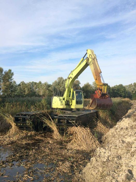 Плавающий экскаватор драглайн земснаряд