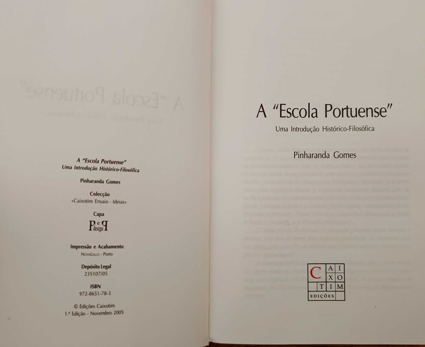 A Escola Portuense - Pinharanda Gomes (portes incluídos)