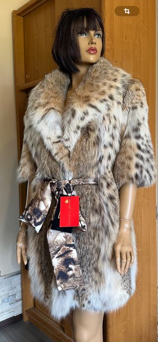 Шуба из меха канадской  рыси.  Рысь! Греция!